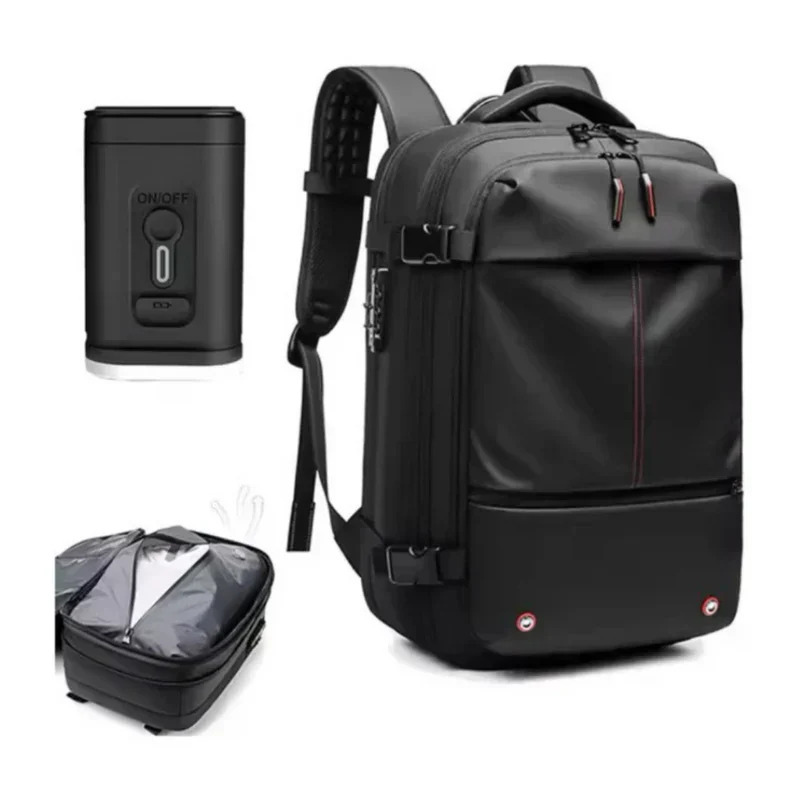Removable compression chamber alongside the pump and the backpack