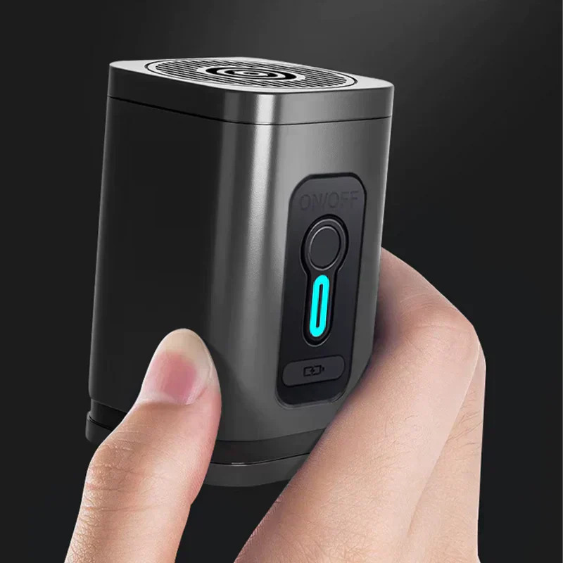 Rechargeable compression pump held in one hand